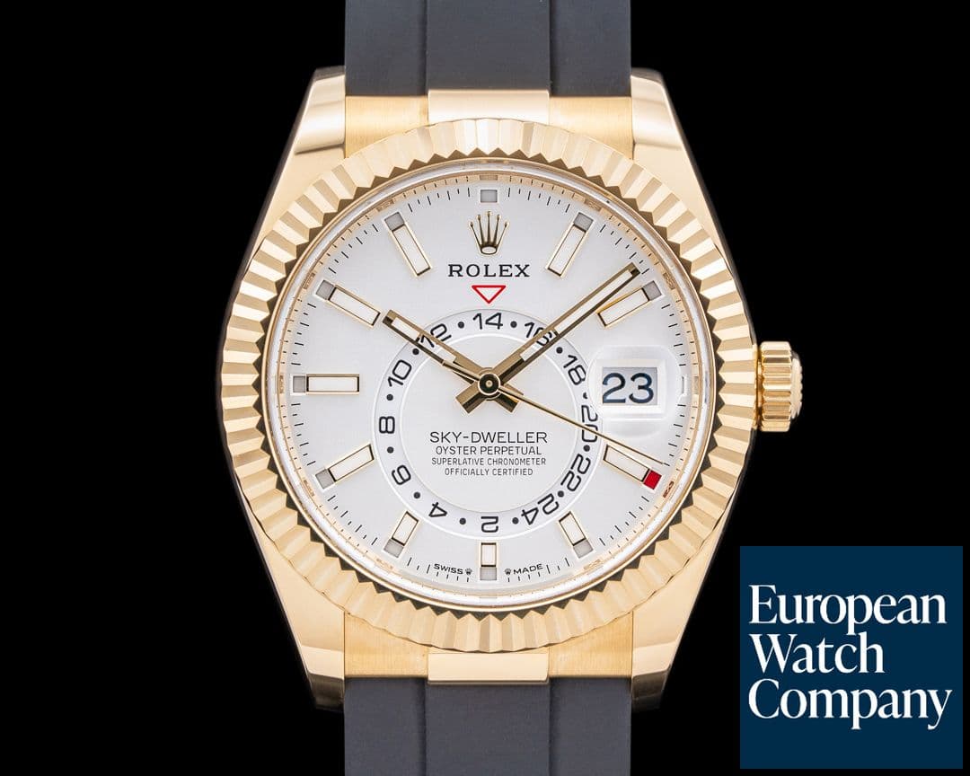 Image of Rolex 336238 Sky Dweller 18K Yellow Gold Silver Dial 2024