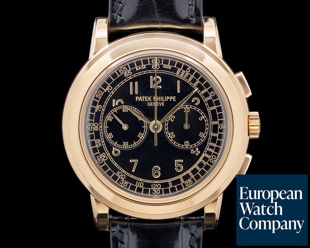 Image of Patek Philippe Chronograph 5070J 18K Yellow Gold Black Dial
