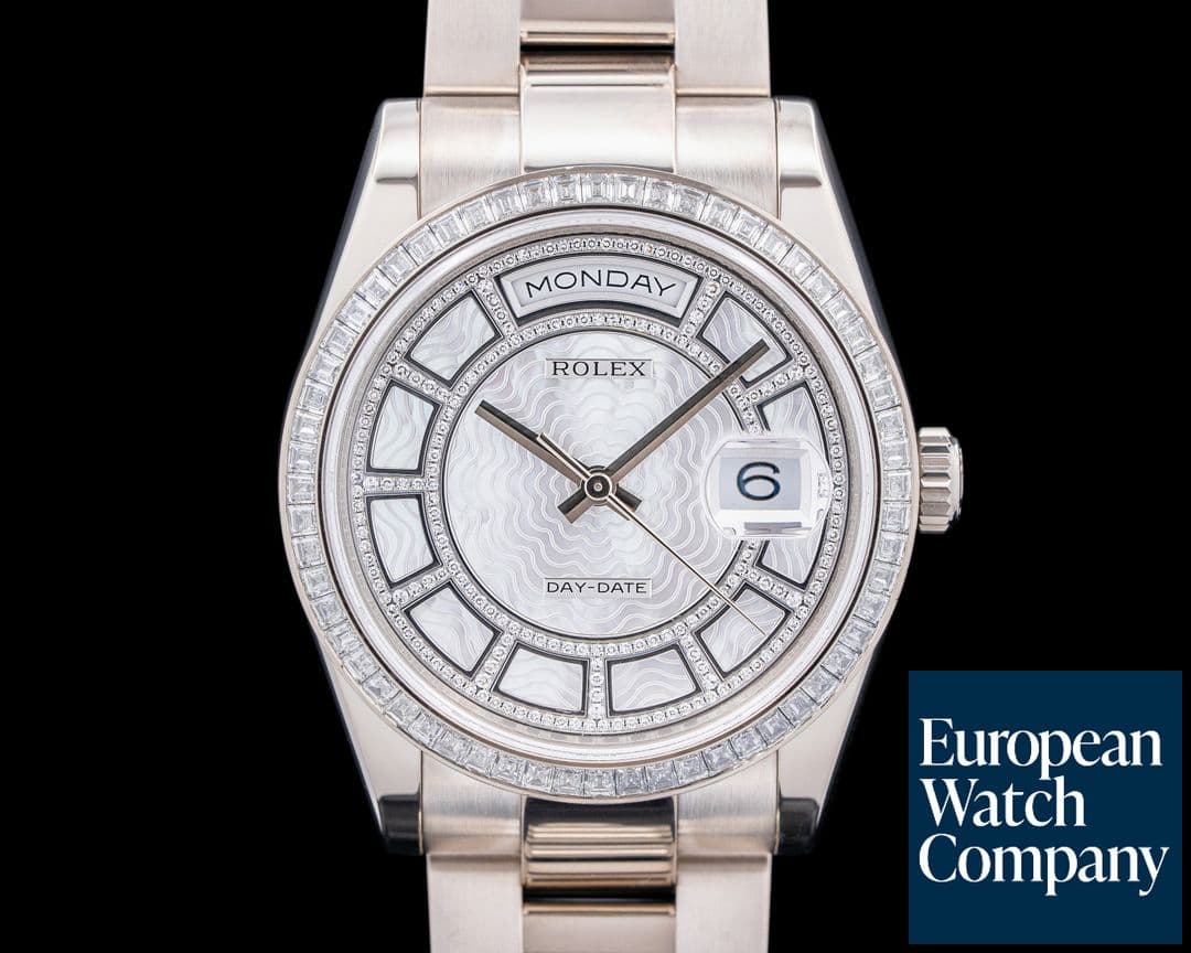 Image of Rolex Day Date 118399BR 18K White Gold Diamond Carousel Dial