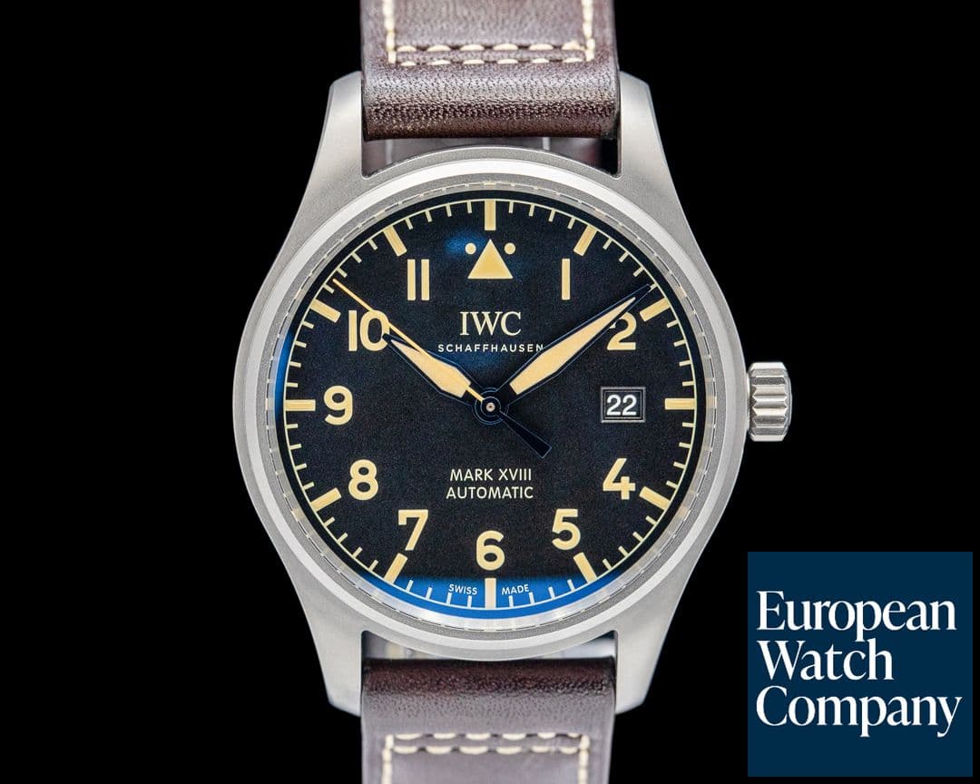 Image of IWC Mark XVIII Pilot's Watch Heritage Titanium Black Dial