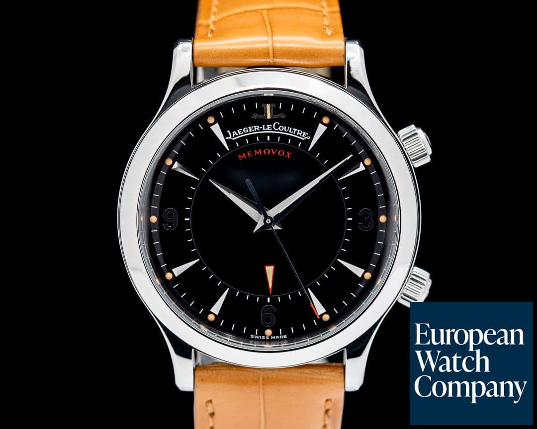 Image of Jaeger LeCoultre Master Memovox SS Black Dial RARE