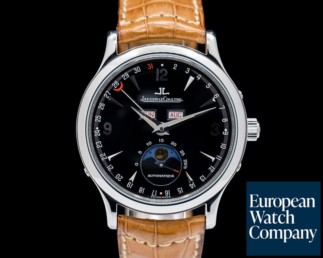 Image of Jaeger LeCoultre Master Moon SS Black Dial