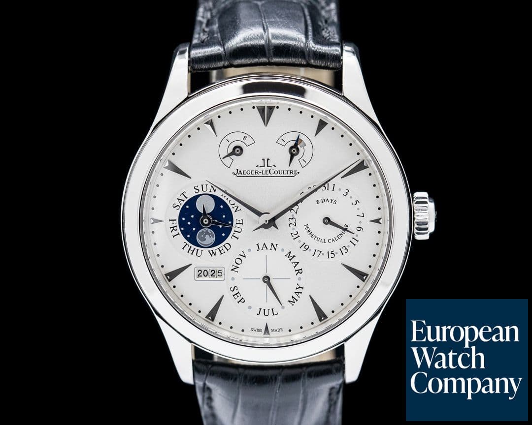 Image of Jaeger LeCoultre Master 8 Days Perpetual Calendar SS Silver Dial