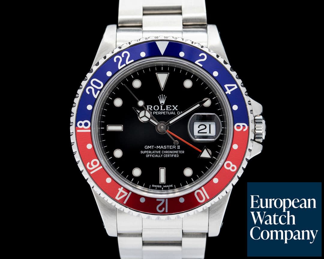 Image of Rolex GMT Master II 16710 SS "Pepsi" Black Dial