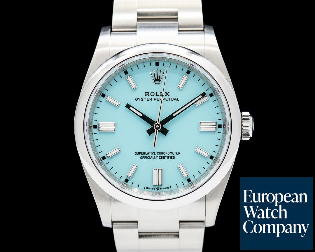 Image of Rolex 126000 Oyster Perpetual SS Turquoise Dial 2025 FULL SET