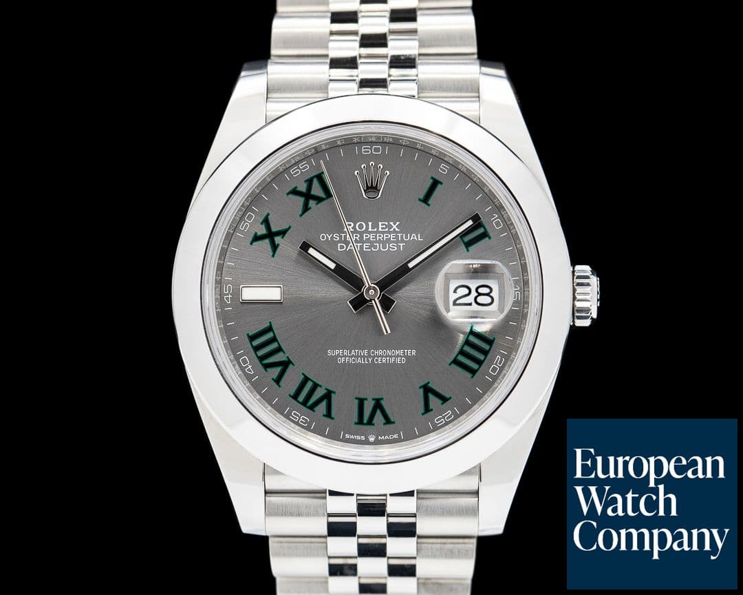 Image of Rolex Datejust 41 Jubliee SS Gray Wimbledon Dial