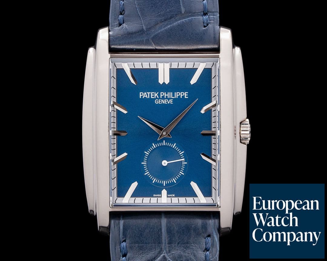 Image of Patek Philippe 5124G Gondolo Manual Wind 18K White Gold Blue Dial