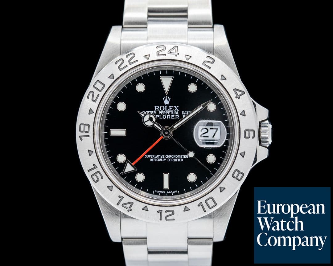 Image of Rolex Explorer II 16570 SS Black Dial