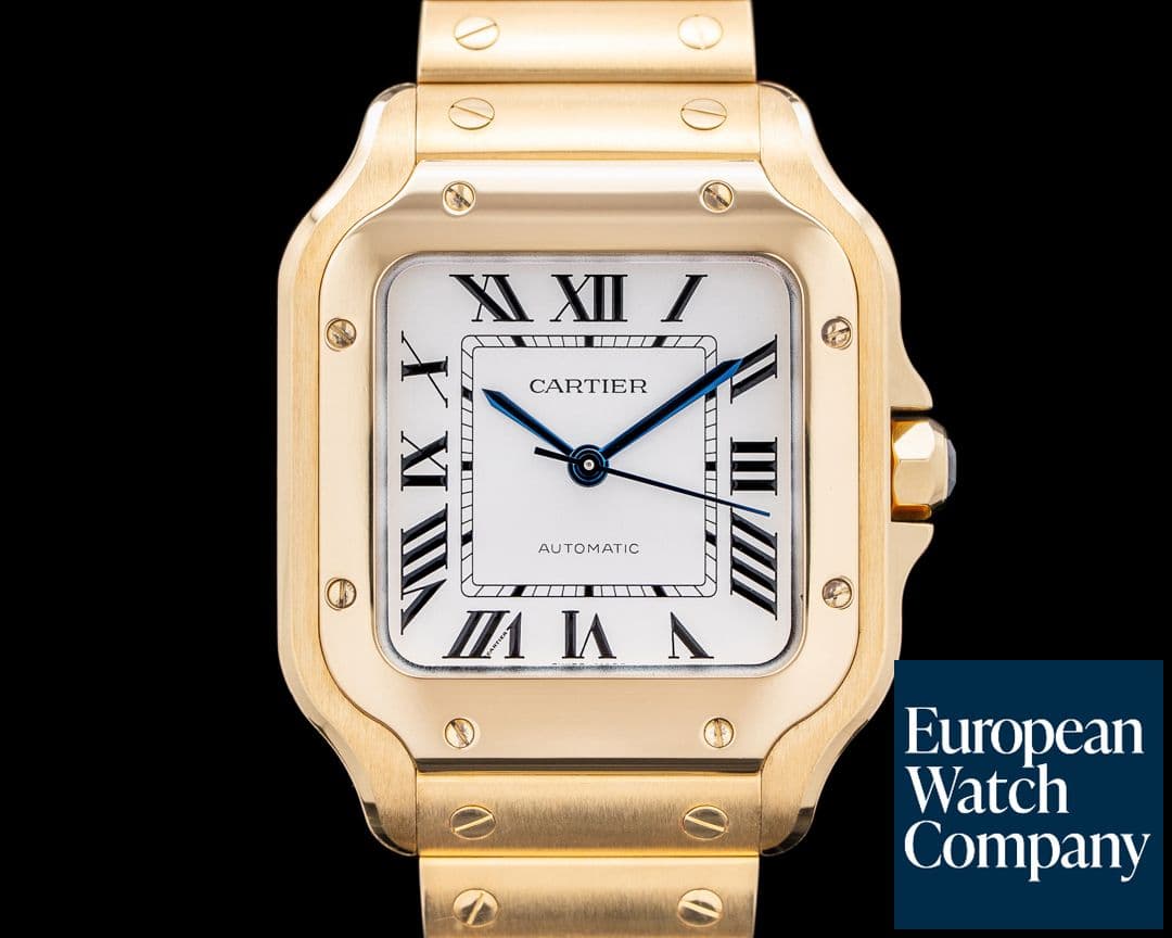 Image of Cartier Santos Medium 18K Yellow Gold Automatic
