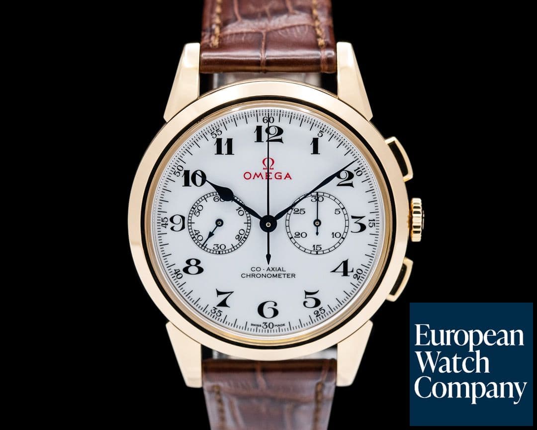 Image of Omega Olympic Official Timekeeper White Dial 18k Rose Gold LIMITED