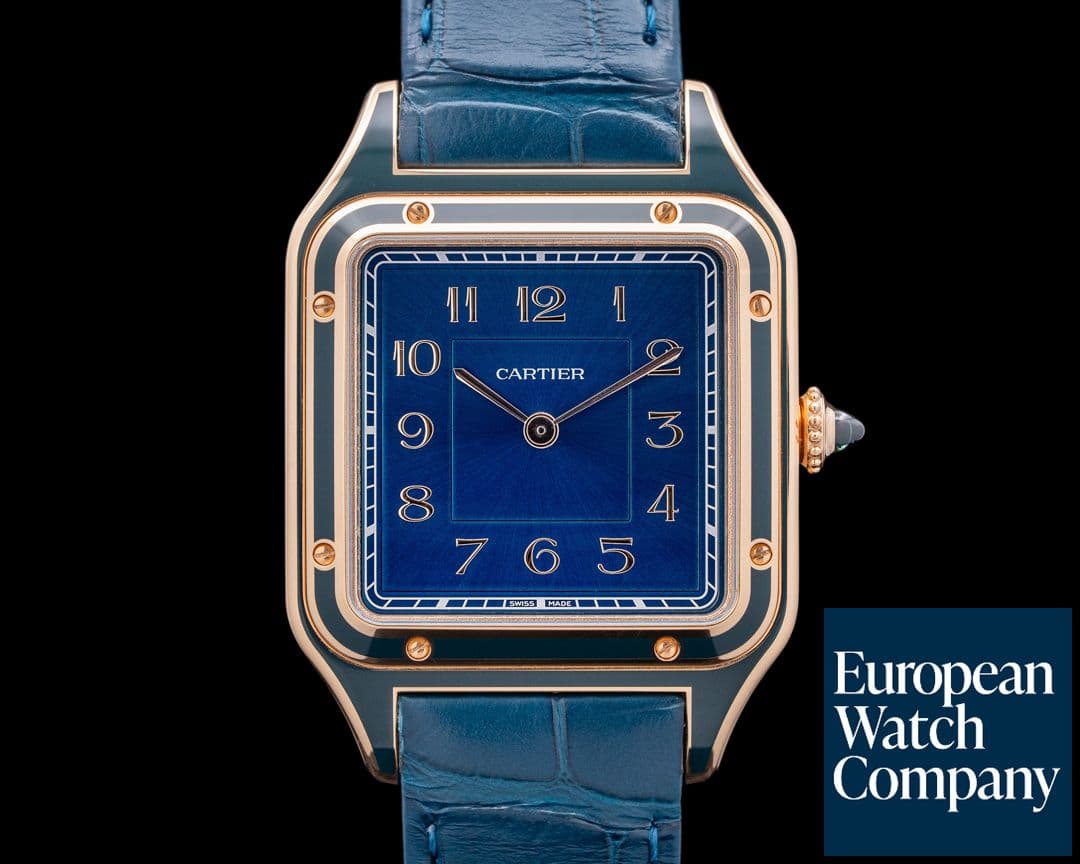 Image of Cartier Santos Dumont 18K Rose Gold Blue Dial 2024