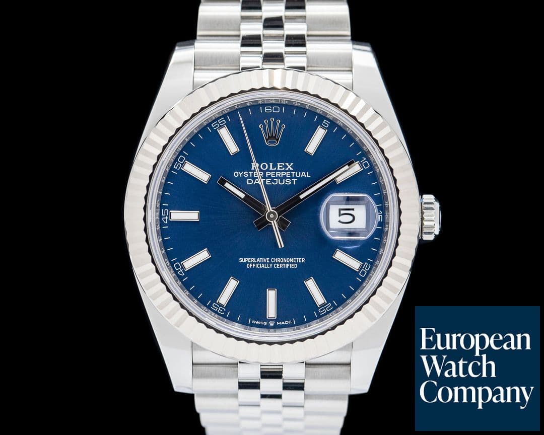 Image of Rolex Datejust 41 Fluted Jubilee Blue Dial 2025