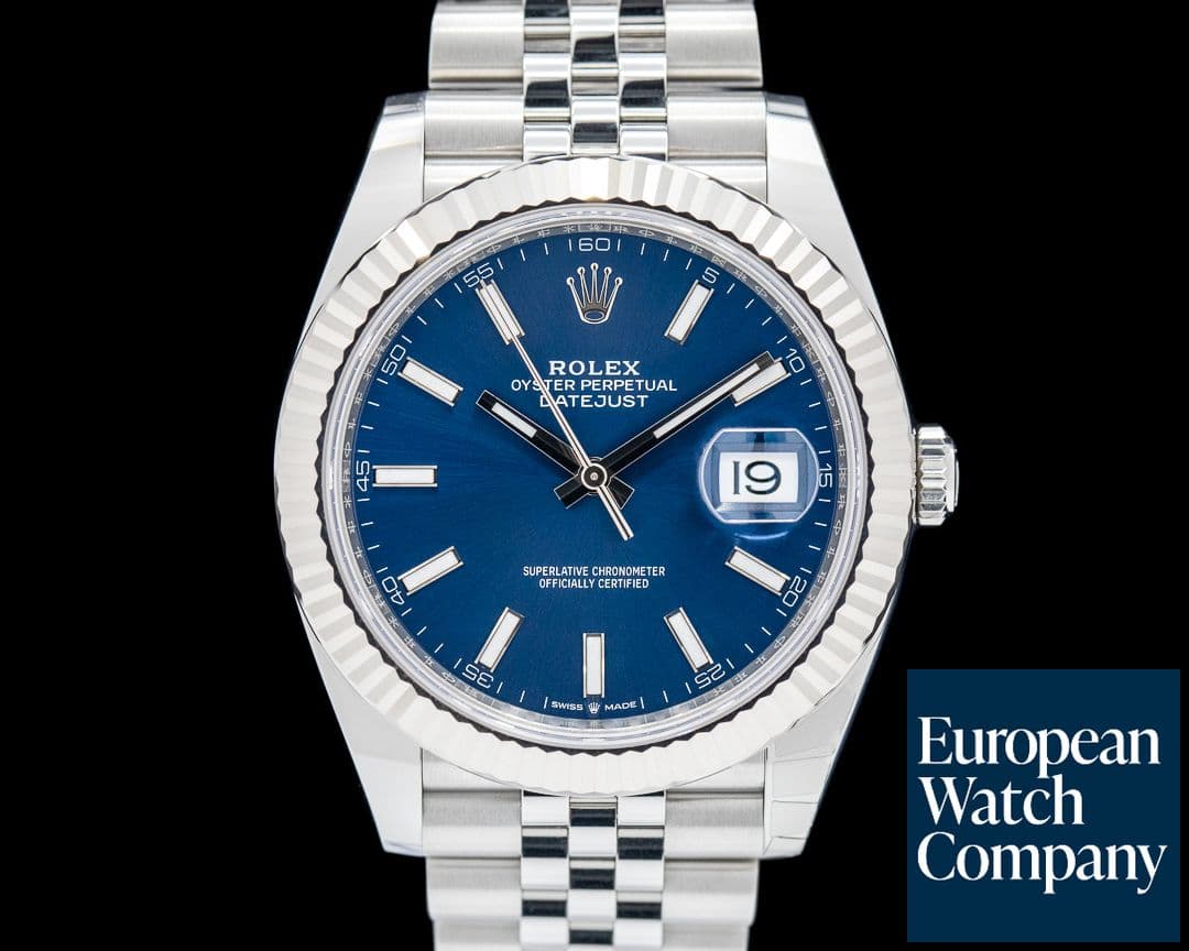 Image of Rolex Datejust 41 Fluted Jubilee Blue Dial 2024