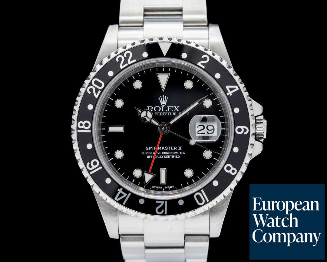 Image of Rolex GMT Master II 16710 SS Black Bezel FULL SET