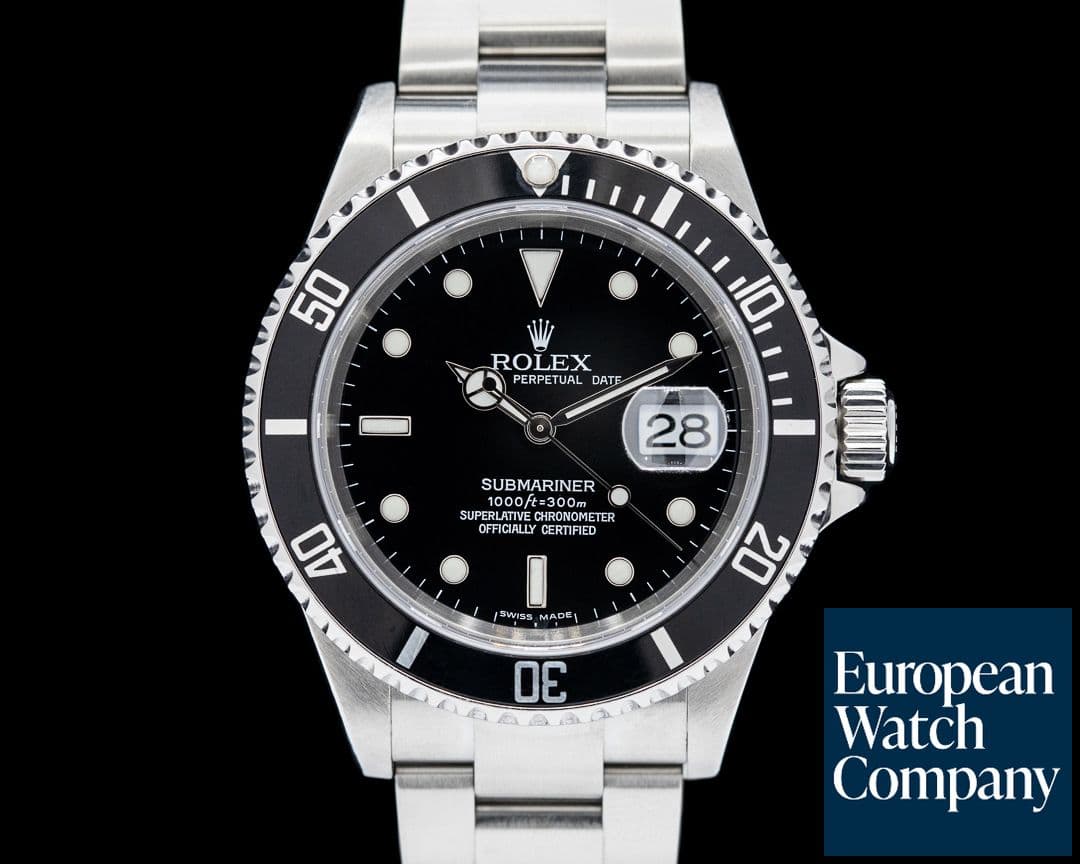 Image of Rolex Submariner Date 16610 SS Black Dial