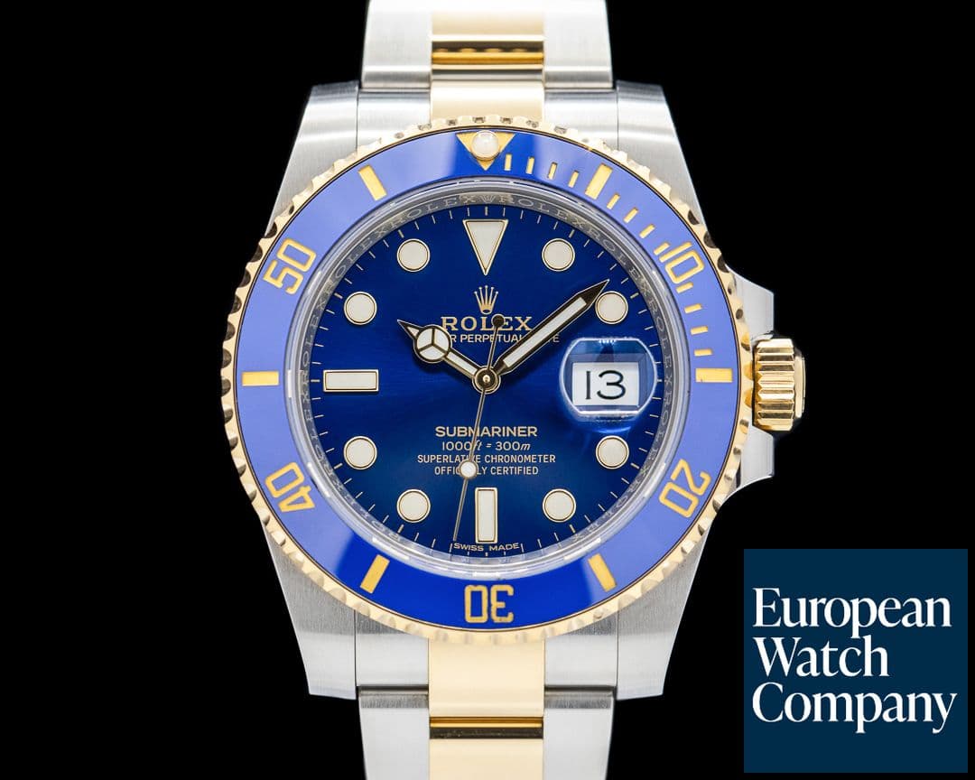 Image of Rolex Submariner 116613LB 18K Yellow Gold / SS Blue Dial