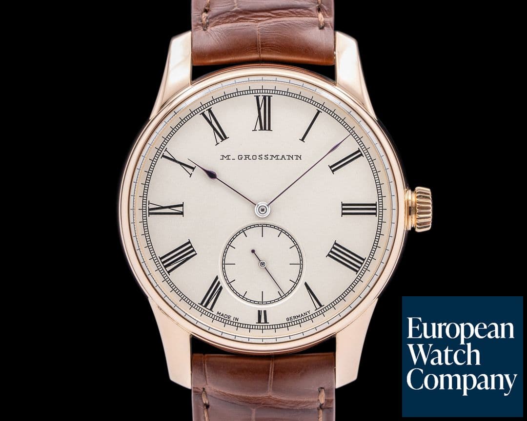 Image of Moritz Grossmann HAMATIC Vintage 41MM 18K Rose Gold Silver Dial