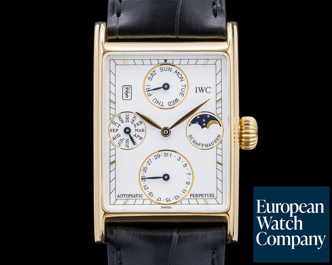 Image of IWC Novecento Perpetual Calendar 18K Yellow Gold White Dial
