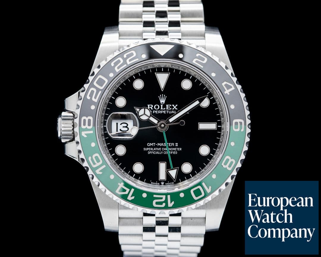 Image of Rolex Left-Handed GMT Master II "SPRITE" Jubilee SS Black Dial