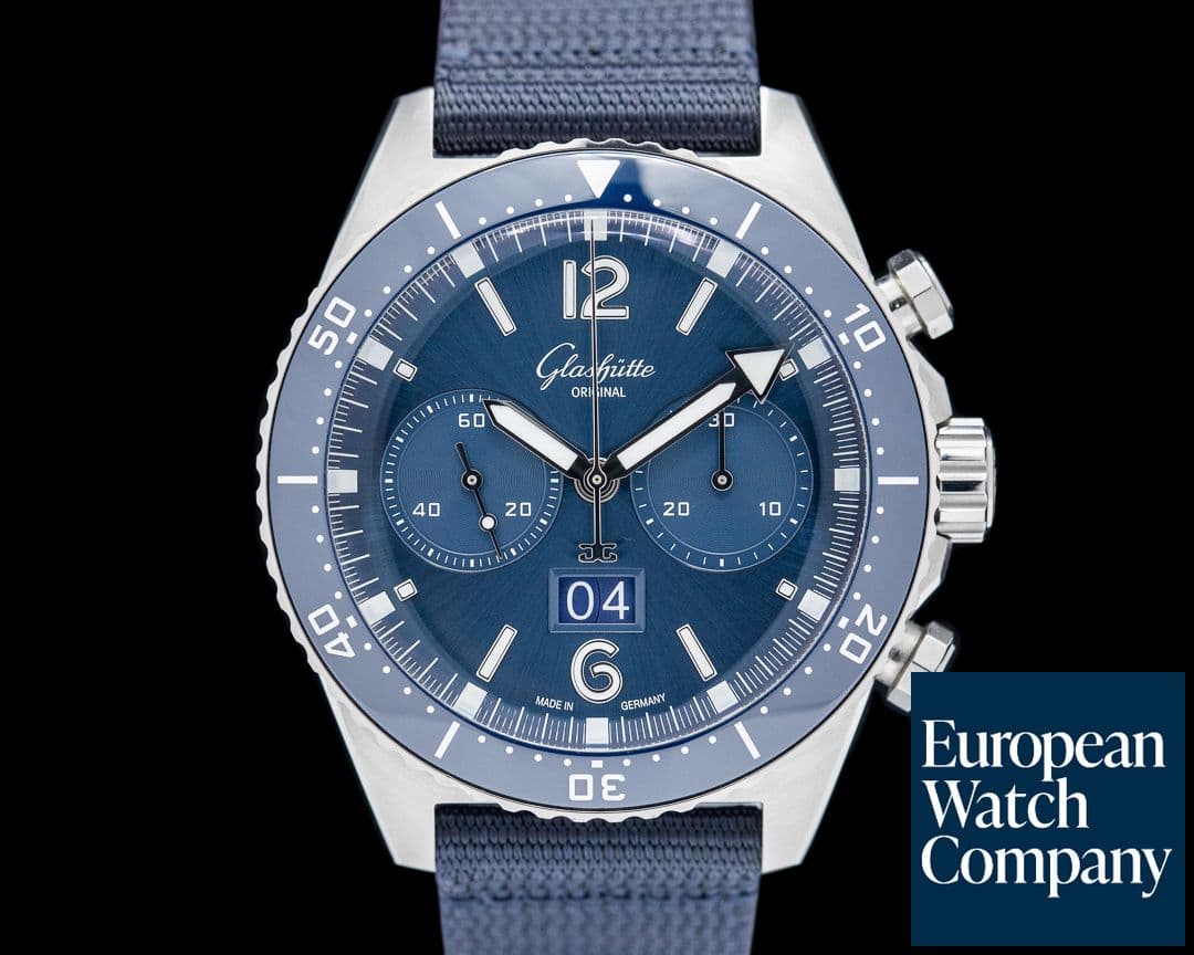 Image of Glashutte Original SeaQ Chronograph SS Blue Dial
