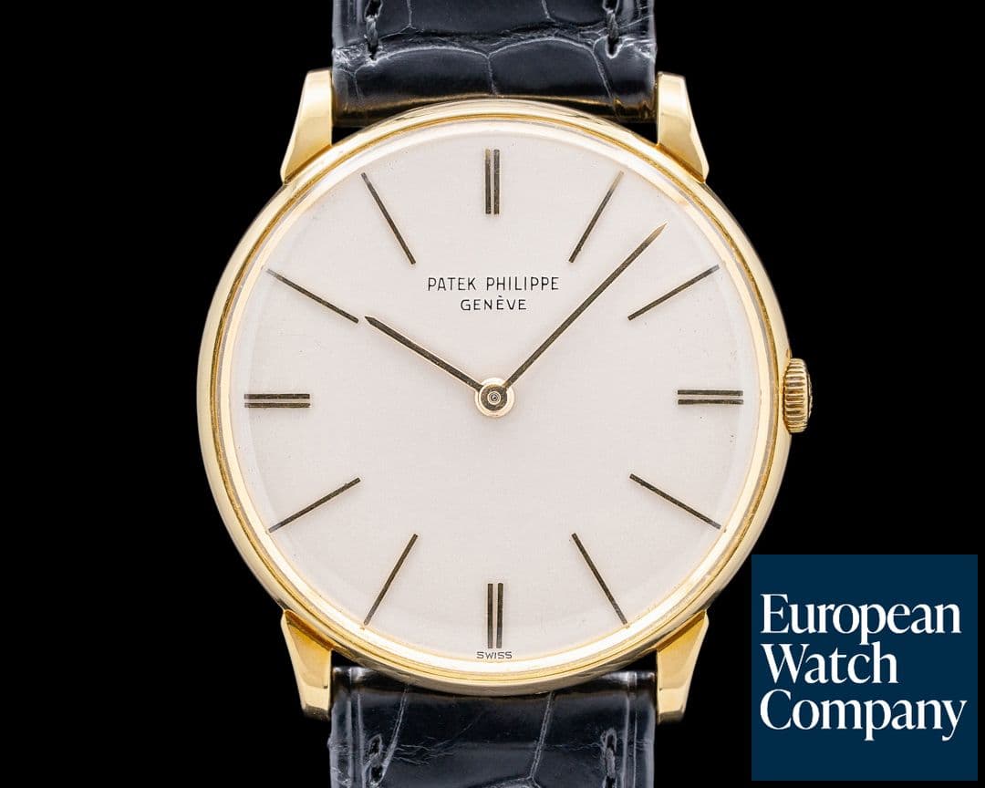 Image of Patek Philippe Vintage Manual Wind 18K Yellow Gold Silver Dial