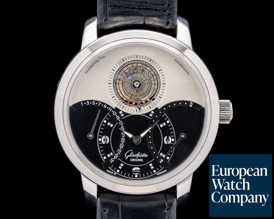 Image of Glashutte Original Glashutte Original PanoTourbillon XL Silver / Black Dial