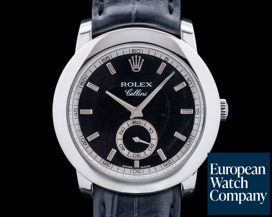 Image of Rolex 5241 Cellini 38mm Platinum Black Dial