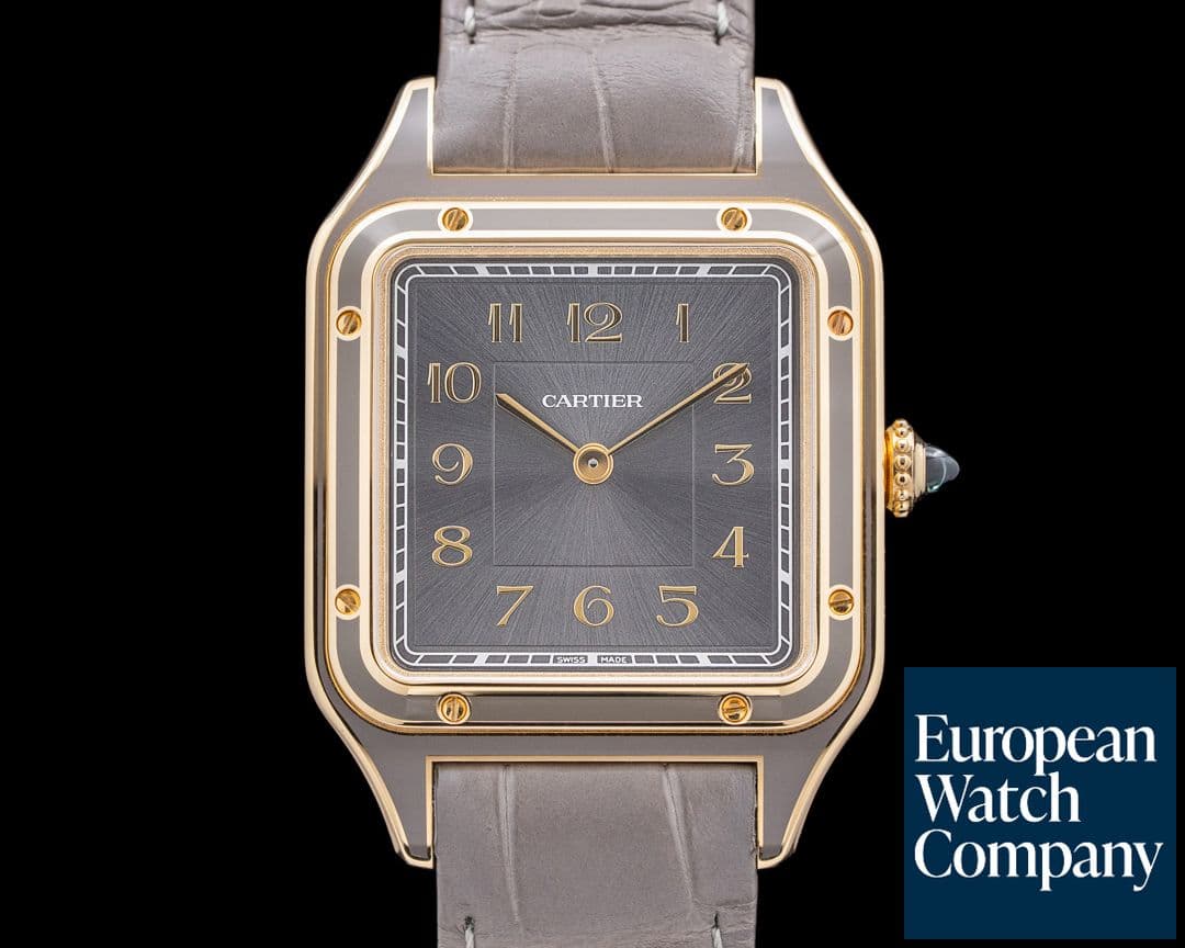Image of Cartier Santos Dumont 18K Yellow Gold Gray Dial