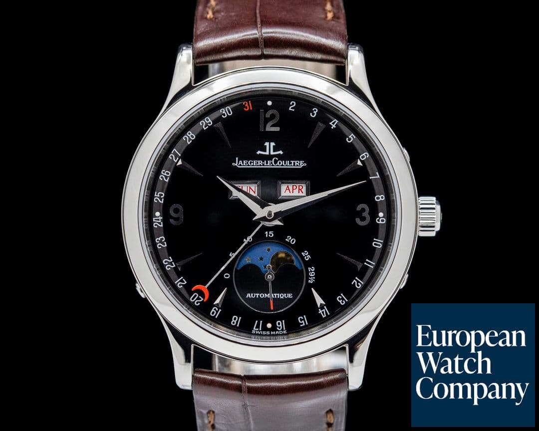 Image of Jaeger LeCoultre Master Moon SS Black Dial
