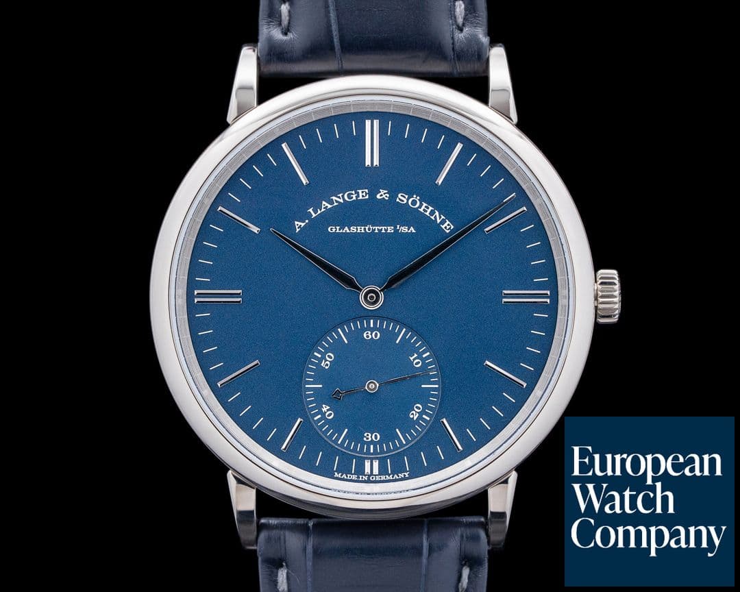 Image of A. Lange and Sohne Saxonia Automatik 18K White Gold Blue Dial
