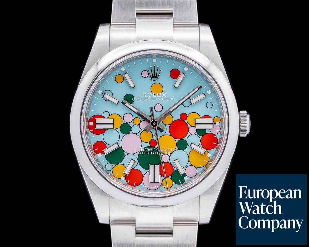 Image of Rolex 124300 Oyster Perpetual 41MM SS Celebration Dial DISCONTINUED
