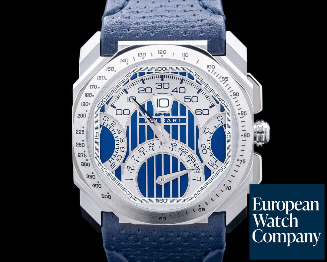 Image of Bulgari 101989 Octo Maserati Chronograph SS Silver Dial