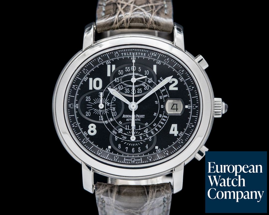 Image of Audemars Piguet 25822ST Millenary Chronograph SS Black Dial