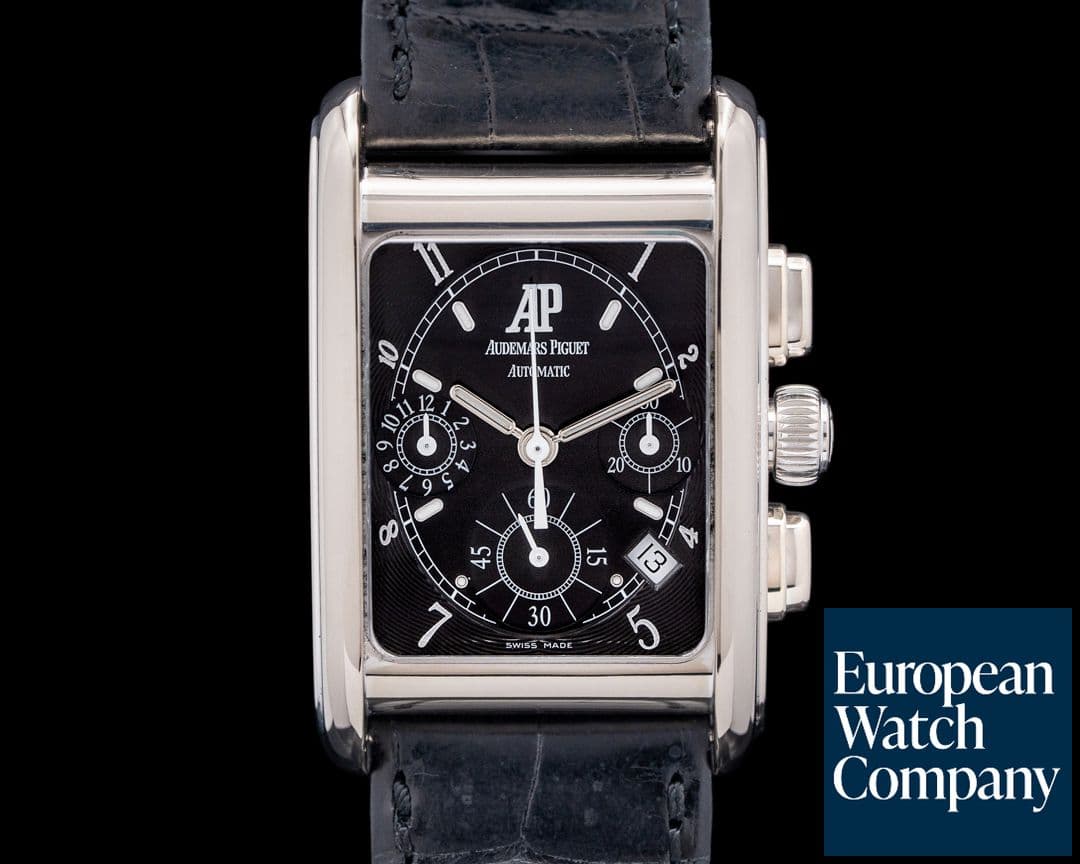 Image of Audemars Piguet Edward Piguet Chronograph 18K White Gold Black Dial