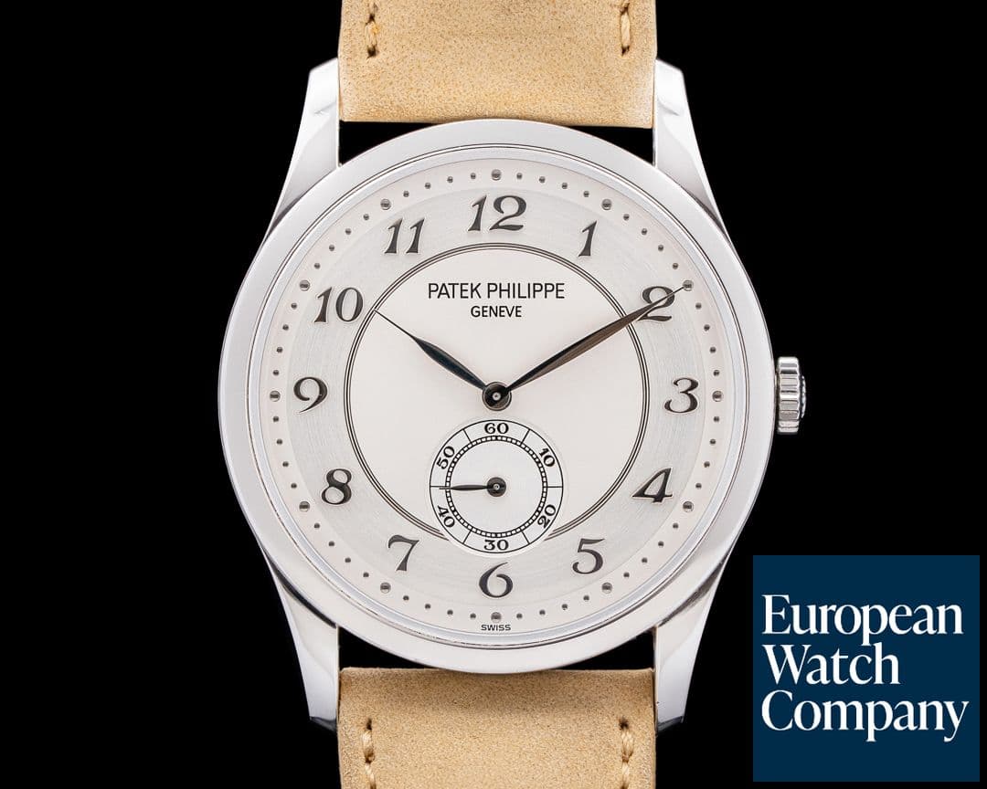 Image of Patek Philippe 5196P Calatrava Platinum Silver Dial Breguet Numerals