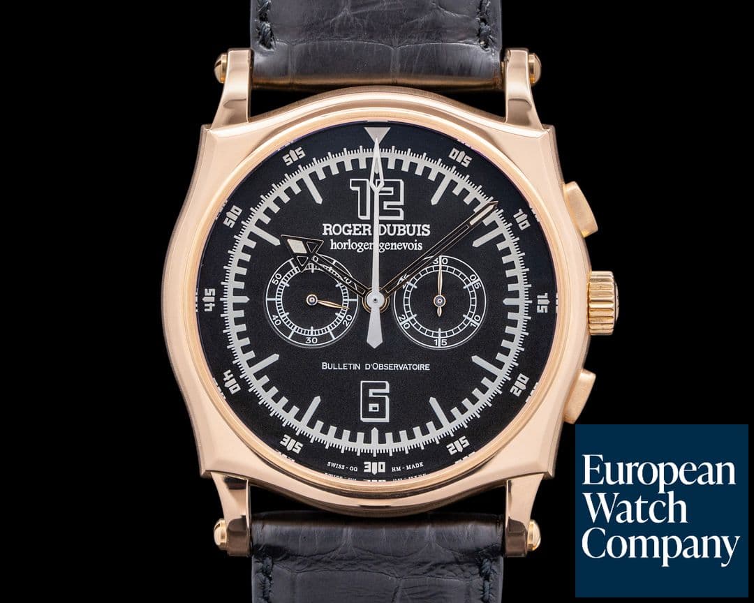 Image of Roger Dubuis Sympathie S46 Chronograph 18K Rose Gold Black Dial LIMITED