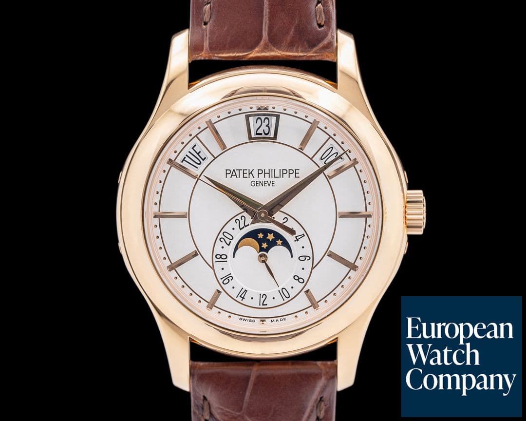 Image of Patek Philippe 5205R Annual Calendar 18K Rose Gold Silver Dial