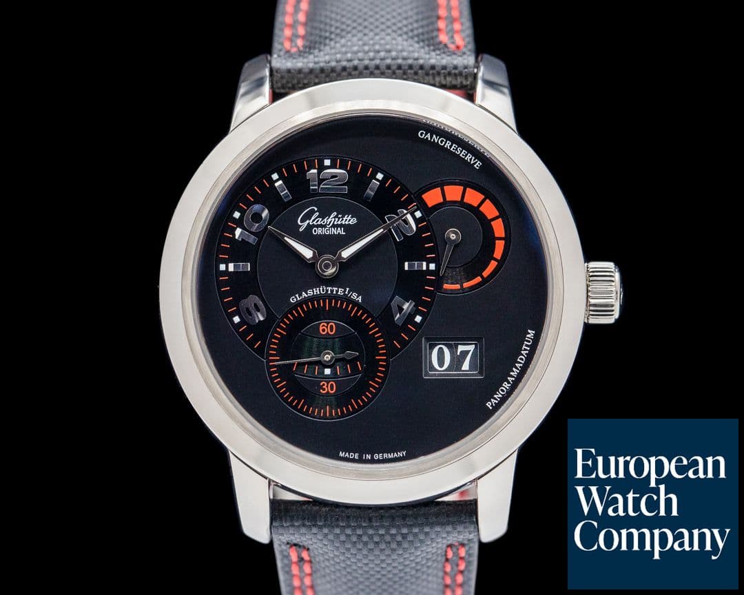 Image of Glashutte Original Panomatic Reserve XL 18K White Gold Black Dial
