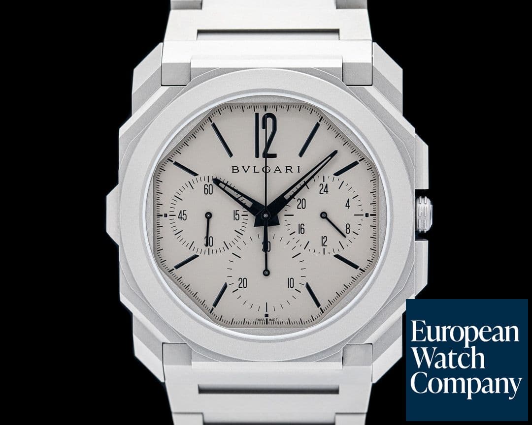 Image of Bulgari Octo Finissimo Chronograph GMT Titanium Gray Dial
