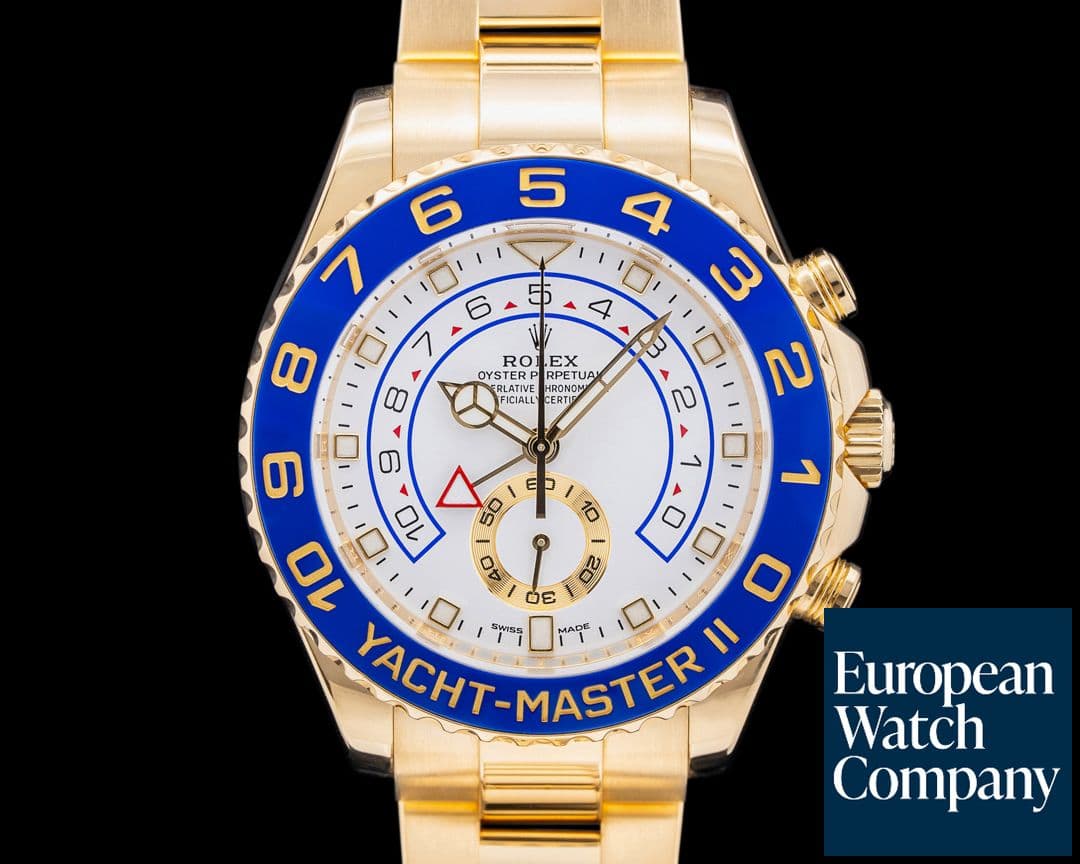 Image of Rolex 116688 Yacht Master II 18K Yellow Gold White Dial
