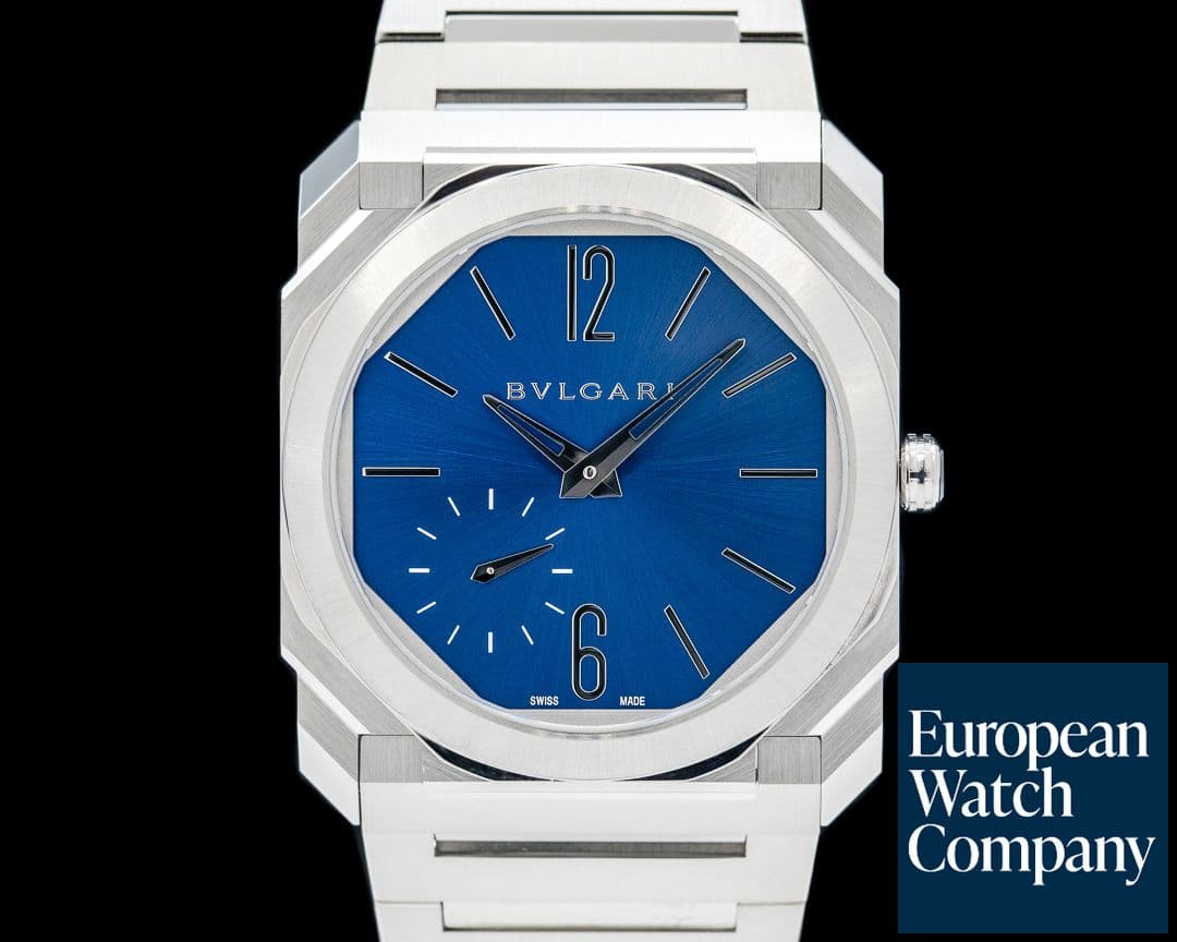 Image of Bulgari Octo Finissimo Extra Thin SS Blue Dial