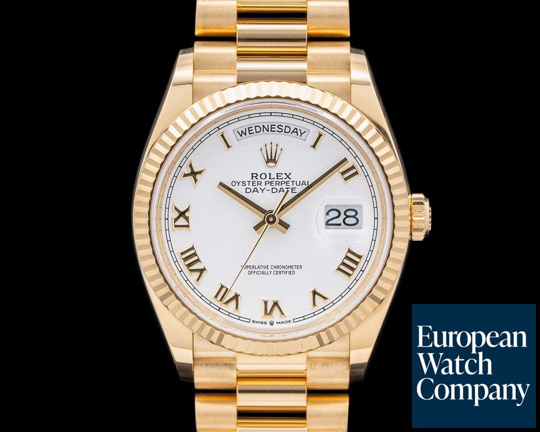Image of Rolex Day Date President 128238 18K Yellow Gold White Dial