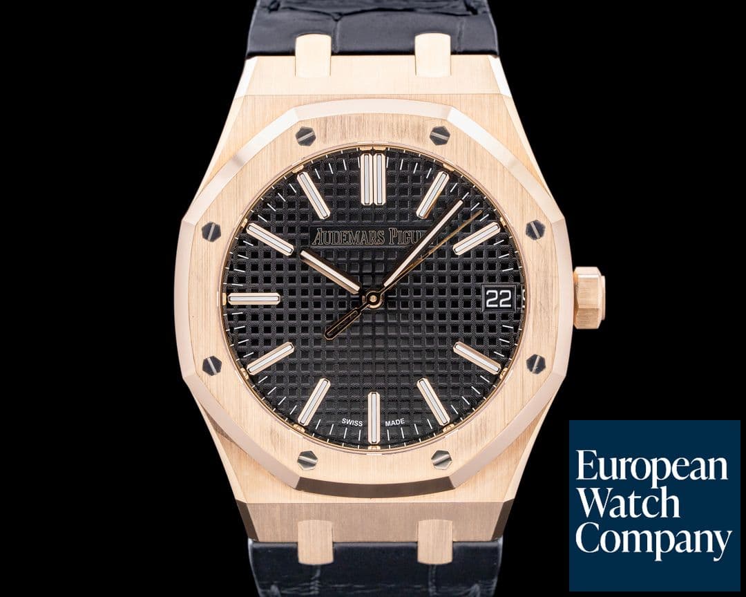 Image of Audemars Piguet Royal Oak 15510OR 18K Rose Gold Black Dial