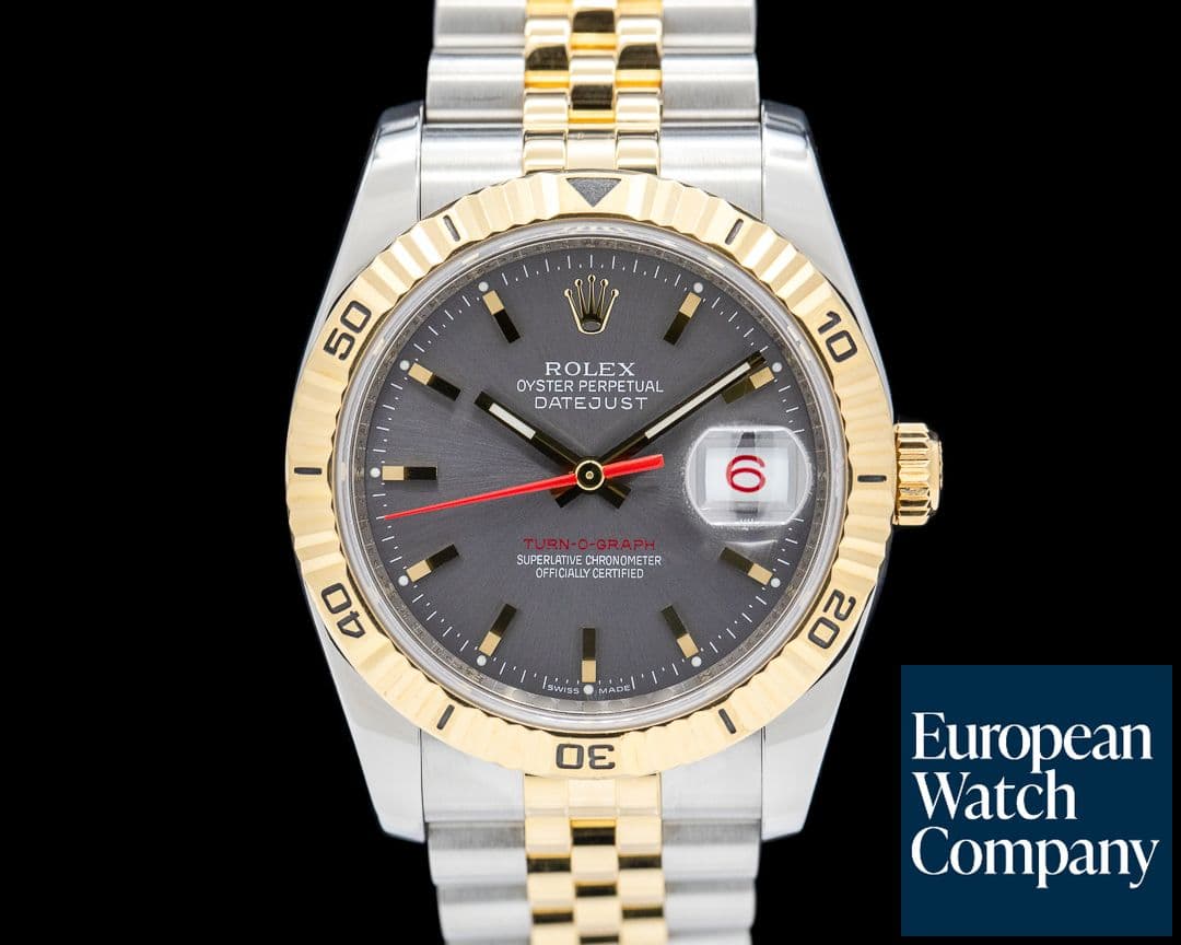 Image of Rolex Datejust Turn-O-Graph Jubilee 18K Yellow Gold / SS Gray Dial