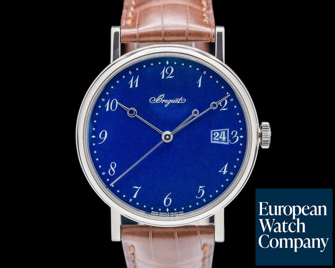 Image of Breguet 5177BB Classique Automatic 18K White Gold Blue Enamel Dial