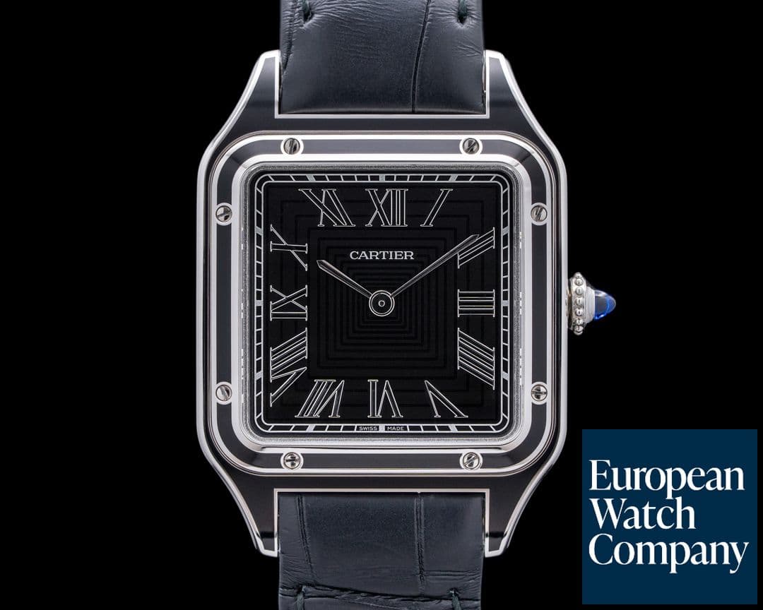 Image of Cartier Santos Dumont SS Black Lacquer Dial 2025 UNWORN