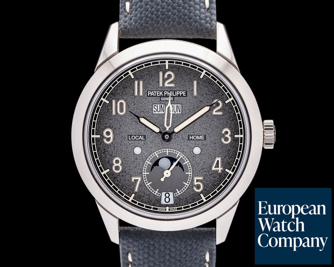 Image of Patek Philippe Calatrava Annual Calendar Travel Time 18K White Gold Gray Dial