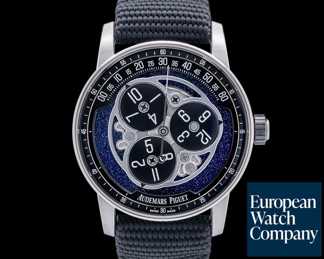 Image of Audemars Piguet Code 11:59 Starwheel 18K White Gold Blue Aventurine Dial