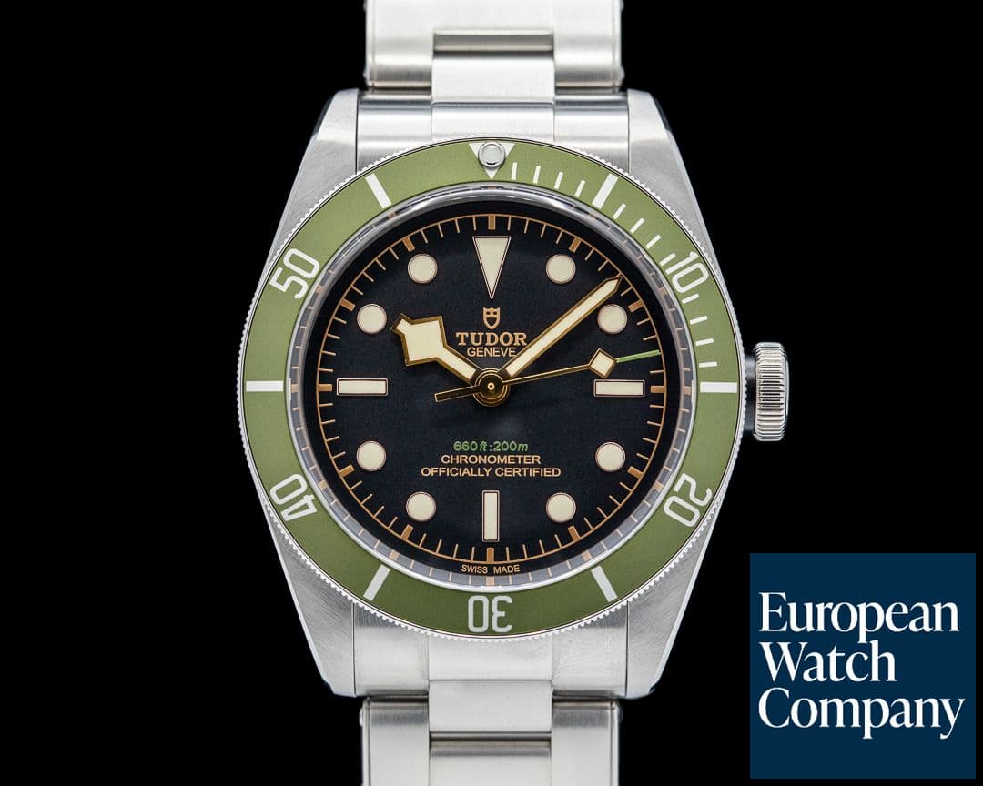 Image of Tudor 79230G Heritage Black Bay Harrods Green SS Black Dial