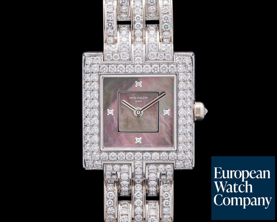 Image of Patek Philippe Ladies Gondolo Diamonds 18K White Gold MOP Dial